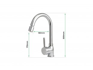 Kitchen mixer tap Primagran® ECO 5000 z ruchomym perlatorem Chrome plated